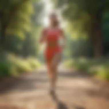 An individual enjoying an outdoor jogging session