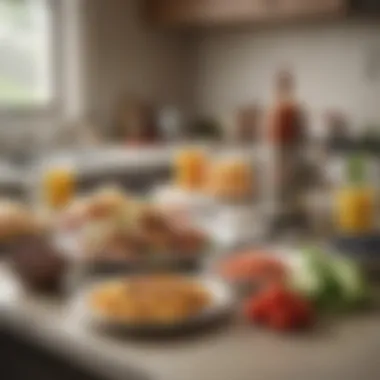 Illustration of a balanced meal plan emphasizing reduced sugar intake.