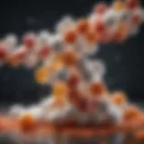Abstract representation of sugar molecules affecting the body.
