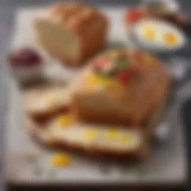 Bread adorned with various toppings and spreads