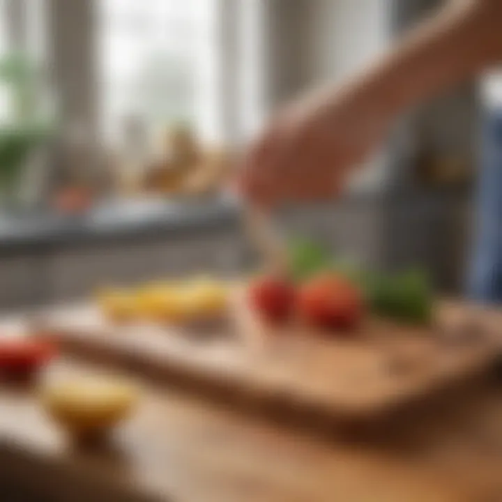 A beautifully designed cutting board made from high-quality wood.