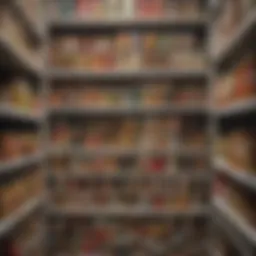 A variety of canned goods in a well-organized pantry