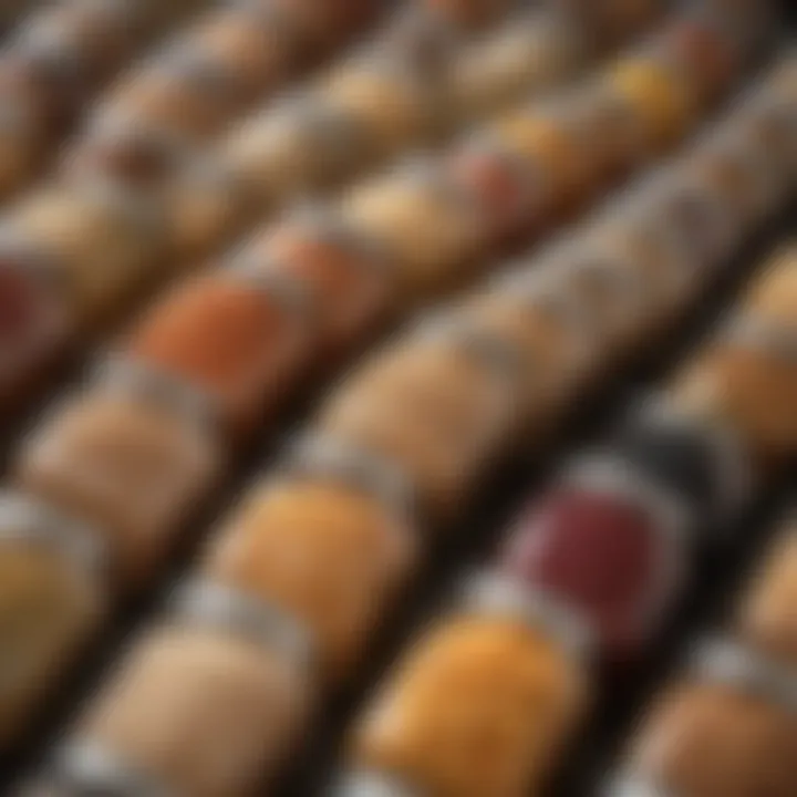An assortment of dried grains and legumes in glass jars
