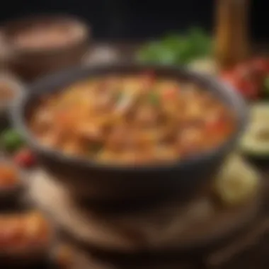 Proteins that Define Jambalaya A display of various proteins used in jambalaya