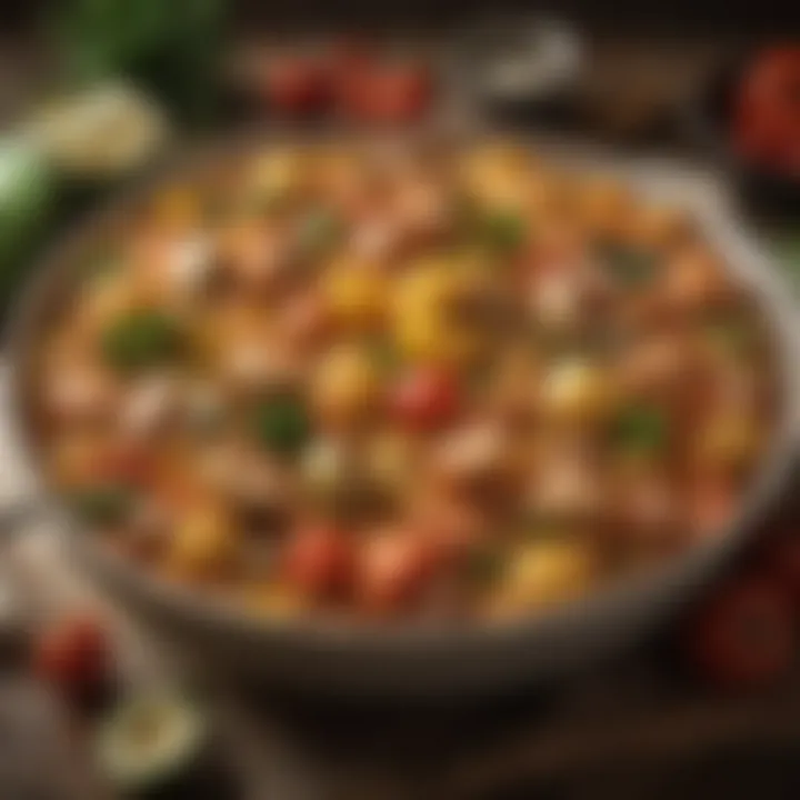 A colorful assortment of fresh vegetables for jambalaya
