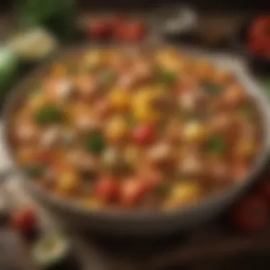 Fresh Vegetables in Jambalaya A colorful assortment of fresh vegetables for jambalaya