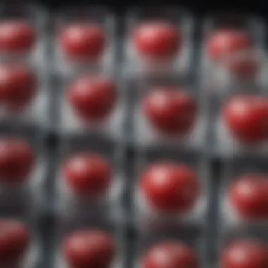Close-up of the durable materials used in glass storage