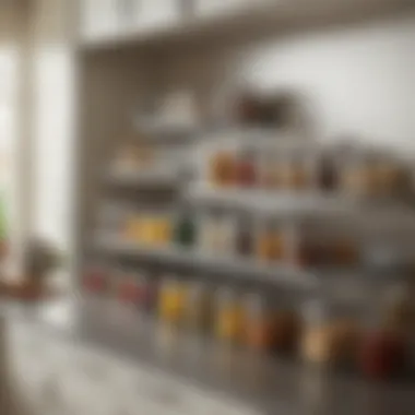 Organized kitchen featuring glass storage containers
