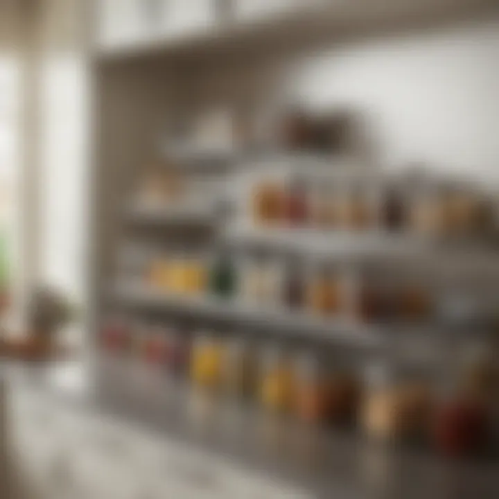 Organized kitchen featuring glass storage containers