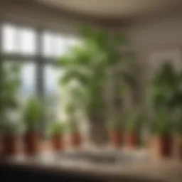 Vibrant house plants enhancing interior decor
