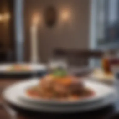 Sophisticated Dining Setting A table set for an elegant dining experience