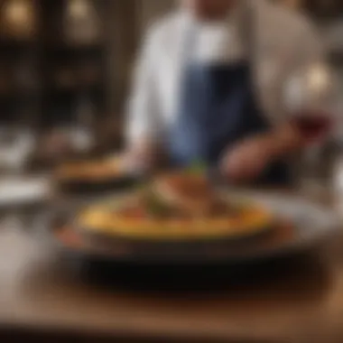 Artful Culinary Presentation An exquisite dish beautifully plated