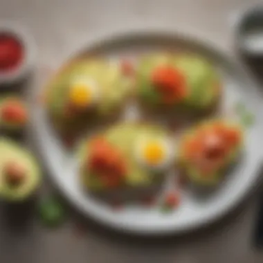 Avocado Toast: A Gourmet Breakfast Option A beautifully arranged platter of avocado toast with various toppings