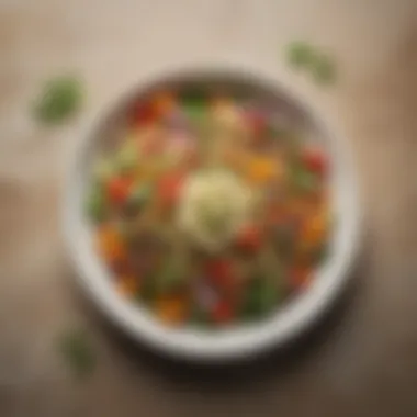 Savory Quinoa Salad: A Nutritious Choice A plate of savory quinoa salad with vegetables and herbs