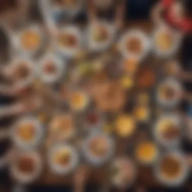 A group of friends enjoying a lively brunch gathering