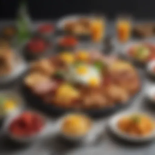 A vibrant brunch spread showcasing an array of dishes