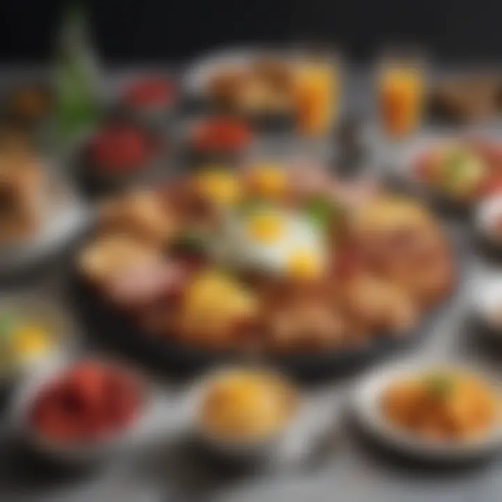A vibrant brunch spread showcasing an array of dishes