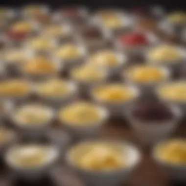 Diverse Butter Alternatives Variety of butter substitutes displayed in bowls