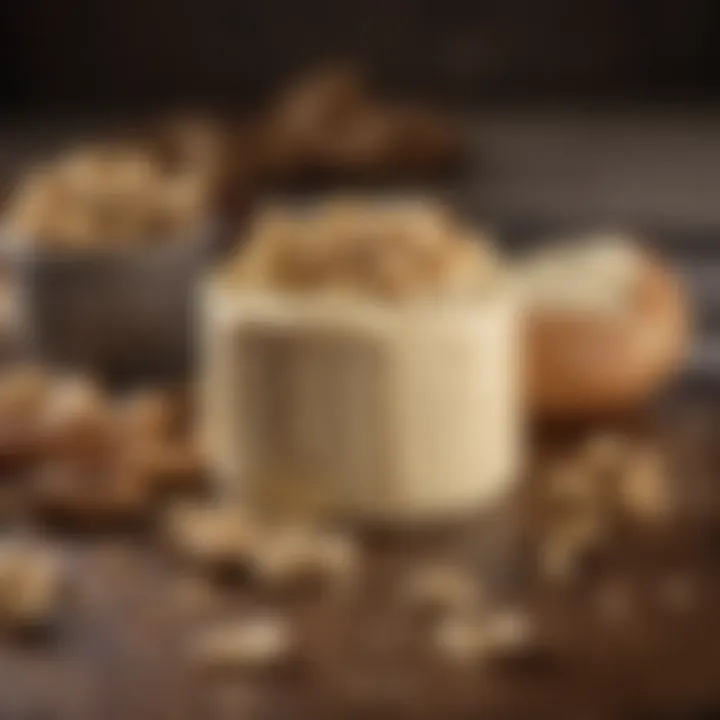 Close-up of creamy cashew cheese, showcasing its texture and color.