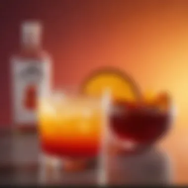 Tequila Sunrise: A Colorful Indulgence A refreshing tequila sunrise with a beautiful gradient