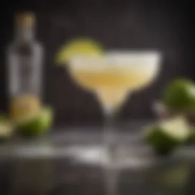 Classic Margarita Delight A vibrant margarita garnished with lime and salt