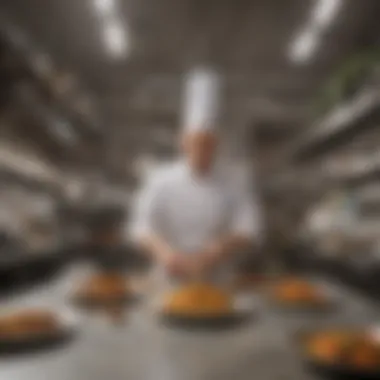 Culinary Competition Venue Elegant venue hosting a prestigious culinary competition