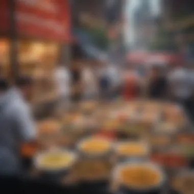 Culinary Festival in NYC Vibrant culinary festival showcasing diverse cuisines