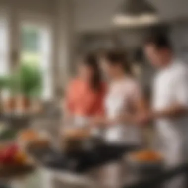 Warm Ambiance of Cooking Classes A cozy cooking class setting