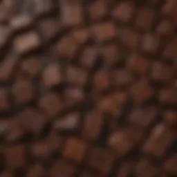 A close-up of rich dark chocolate bars showcasing various textures and cocoa percentages