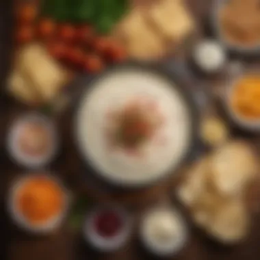 Diverse Ingredients for Cheese Dip An assortment of ingredients for making cheese dip