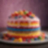 Artistic display of colorful cake mix desserts