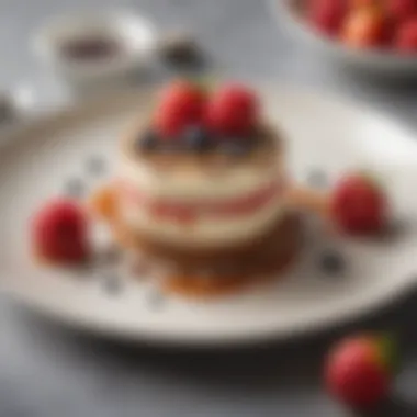 Delightful Low Glycemic Dessert Presentation A beautifully plated dessert that showcases low glycemic ingredients.
