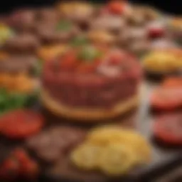 A vibrant display of ground beef dishes from around the world
