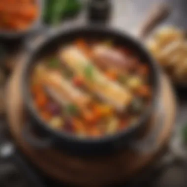 Vibrant Cod Fish Stew A vibrant cod fish stew filled with colorful vegetables
