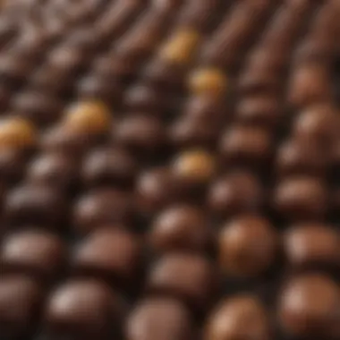 Diverse types of chocolate ready to be melted in a pot