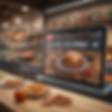Tracking Rewards Digitally A digital screen displaying points accrued in a food rewards program