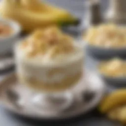Delicious gluten-free banana pudding garnished with fresh banana slices.