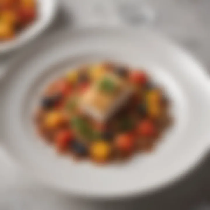 Elegant plated dish showcasing healthy ingredients