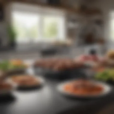 A well-organized kitchen setup for cooking with ground beef sirloin