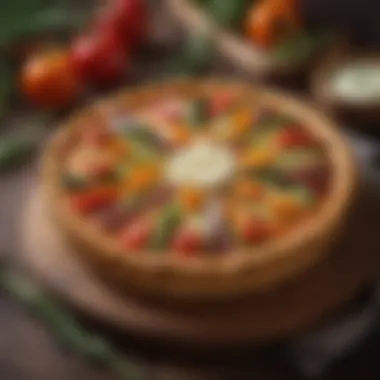 Savory Goat Cheese Tart A savory tart with a golden crust filled with creamy hard goat cheese and vegetables