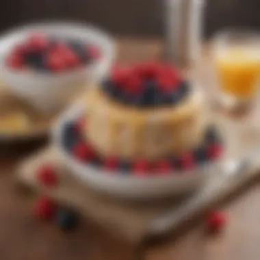 Warm Oatmeal Topped with Berries and a Drizzle of Honey A bowl of oatmeal topped with fresh berries and honey