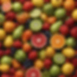 A colorful assortment of fresh fruits