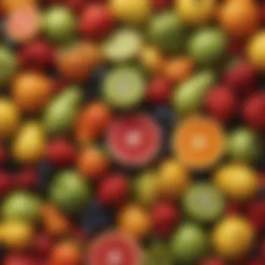 Fresh Fruits for Late-Night Snacking A colorful assortment of fresh fruits