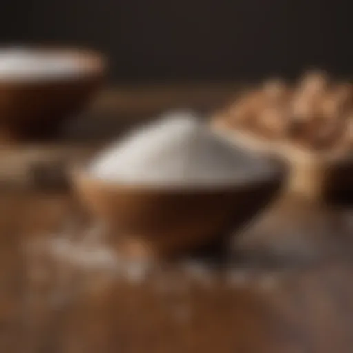 A close-up view of hickory salt in a rustic bowl