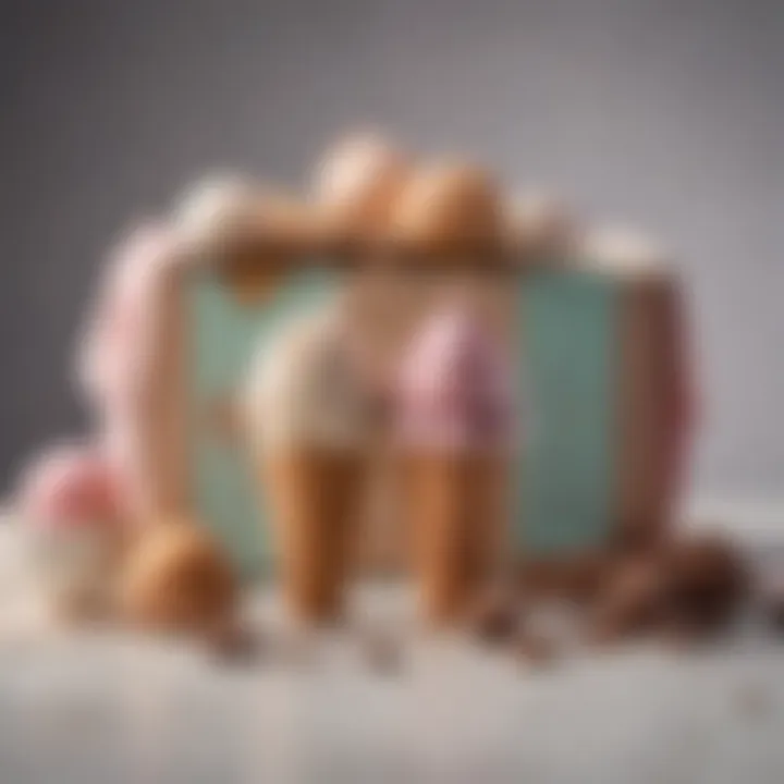 A subscription box filled with assorted ice cream containers