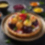 Colorful presentation of jamun ki chaat with vibrant toppings