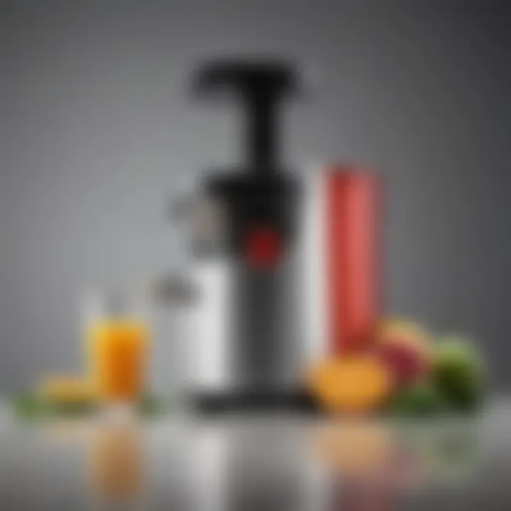 A sleek, modern juicer showcasing its design and functionality