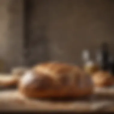 Artisan bread rising in a warm environment