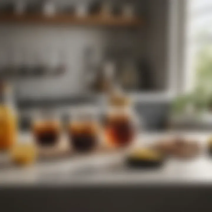 A stylish kitchen table set up for making Lipton Cold Brew tea.