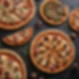 A selection of low carb pizza crusts made from cauliflower and almond flour